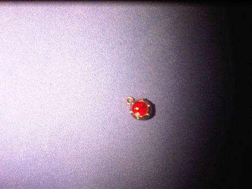 Antique Gold & Ruby Charm