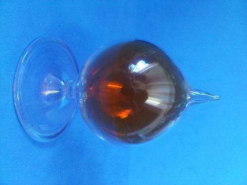 Unusual Orange Bulbed Glass Ornament