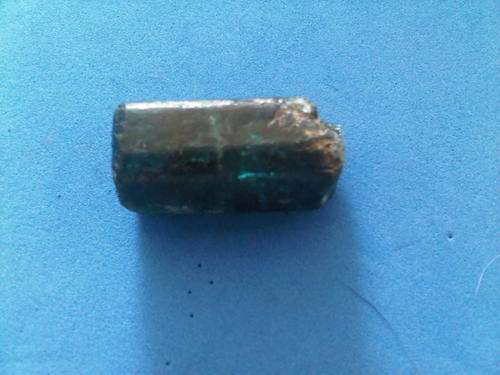 Blue See Through Coloured Hexagon Long Stone