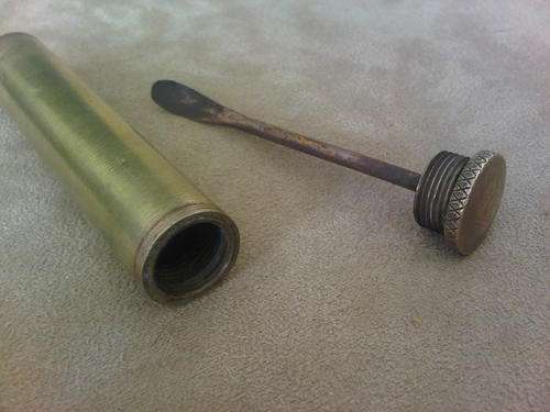 Old Brass Oil Barrel For A 303 Gun