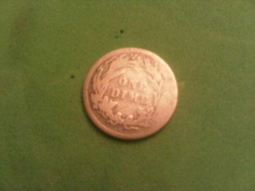 1896 Silver American One Dime Coin