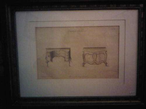 Very Old Blue Prints For Antique Furnature