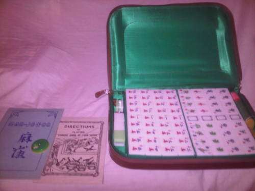 Mahjong Full Set In Leather Case Kept By A Sea Captain For His Journies