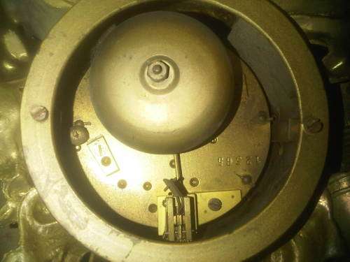 Very Old Gold Tone Metal Ornate Mantle Clock