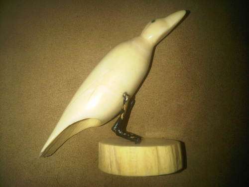 Carved Whale Tooth Bird