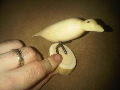 Carved Whale Tooth Bird