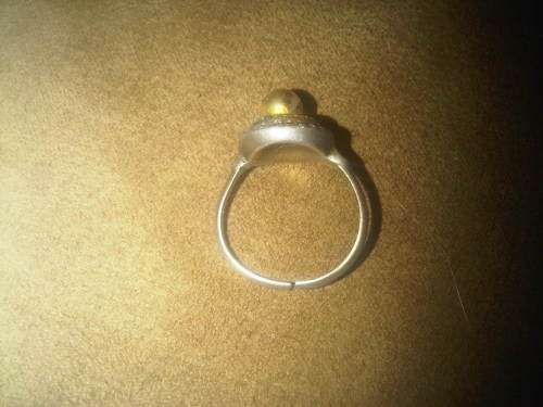 Vintage Sterling Silver Marcasite Faux Pearl Ring