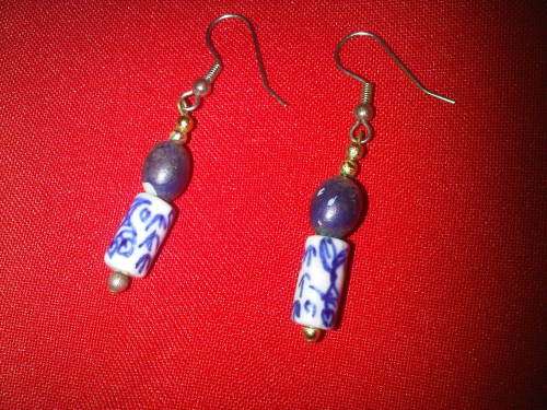 Vintage Delft Style Earings
