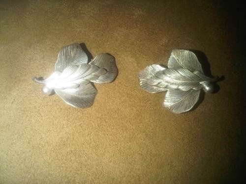 Vintage Silver ? Leaf Earings