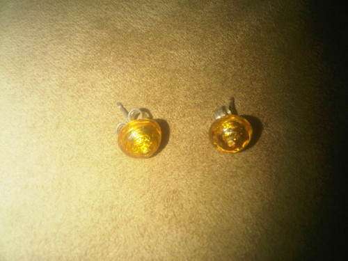 Vintage Sterling Silver Murano Earings