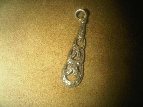 Vintage Sterling Silver Marcasite Pendant