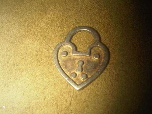 Vintage Silver ? Heart Lock Design Pendant