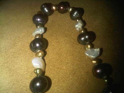 Vintage Black Pearl Necklace