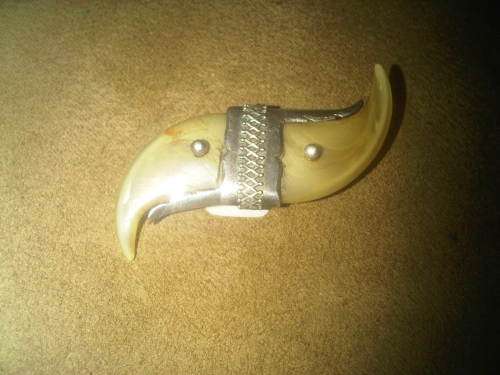 Vintage Silver Double Claw Brooch