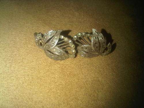 Vintage Sterling Silver Marcasite Earings