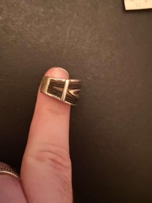 Vintage Sterling Silver Elephant Hair Ring