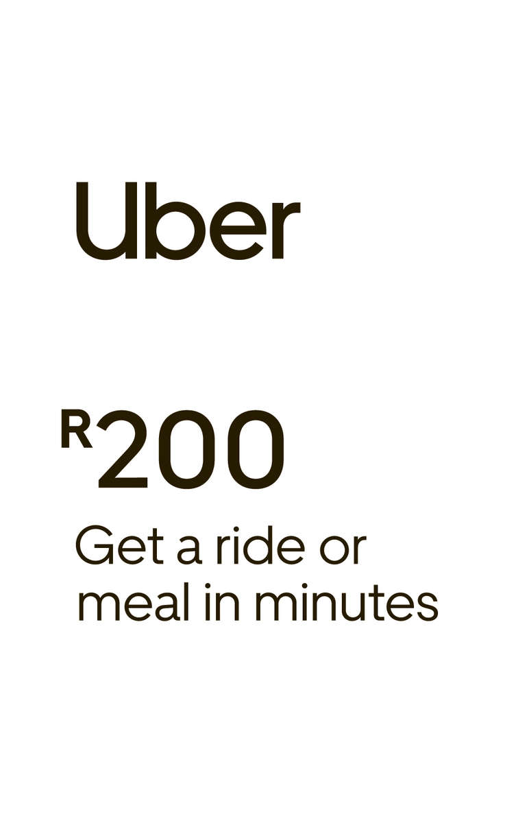 UBER RIDER AND EATS R200