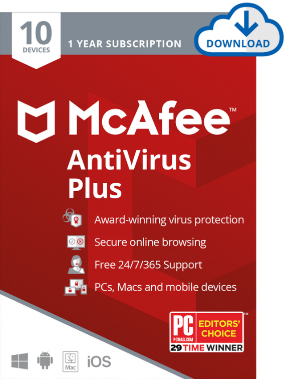 McAfee AntiVirus Plus for 10 Devices