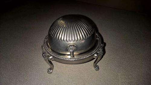 Silver plated Ball and Claw styled Butter container