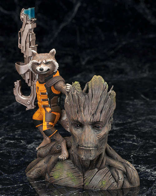 GUARDIANS OF THE GALAXY ROCKET RACCOON ARTFX+ STATUE