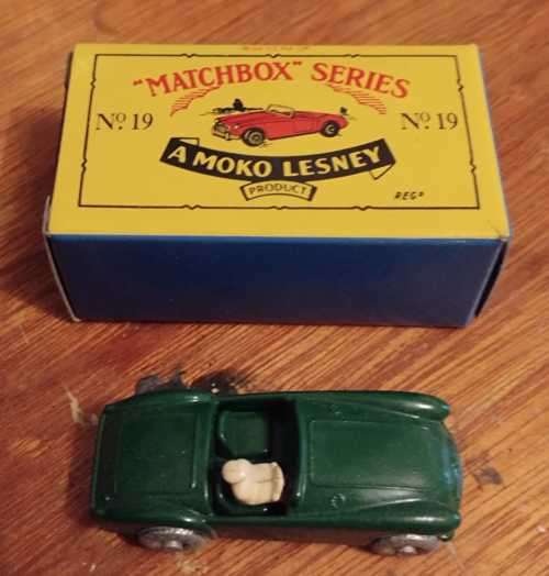 Matchbox Series Moko Lesney NO 19  Green Midget MG with Box TMS19