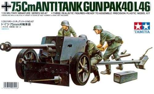 7.5cm Anti-Tank Gun PaK 40/L46 w/crew Tamiya MM147 1:35