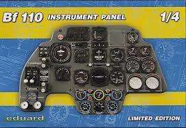 Messerschmitt Bf 110 Instrument Panel Limited Edition Eduard No. ED14001 1/4