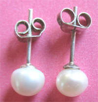 Sterling Silver  & Fresh Water pearls Earrings