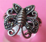 Sterling Silver and Marcasite  Ring
