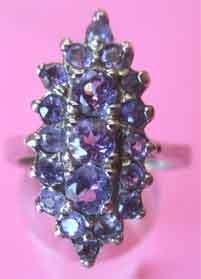 Sterling Silver  and Genuine Amethyst Ring