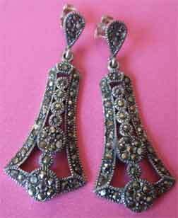 Beautiful Sterling Silver and Marcasite  Earrings.