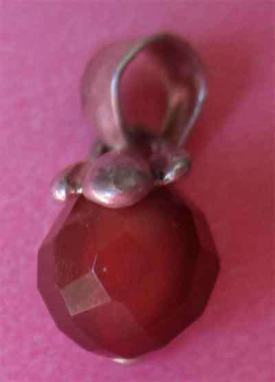 Sterling Silver  and Carnelian Pendant