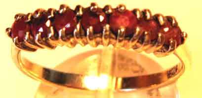 925 -Sterling Silver  and Genuine Rubies Ring