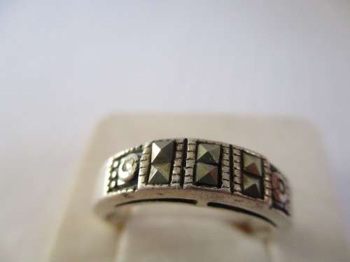 925-Sterling Silver and Marcasite Ring
