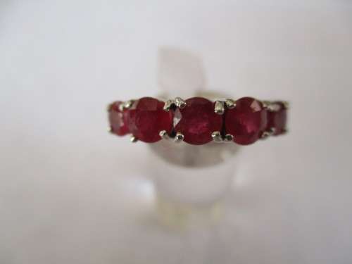 925 Sterling Silver and Rubies Ring