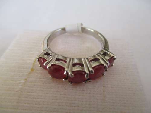 925 Sterling Silver and Rubies Ring