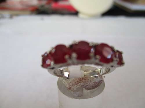 925 Sterling Silver and Rubies Ring