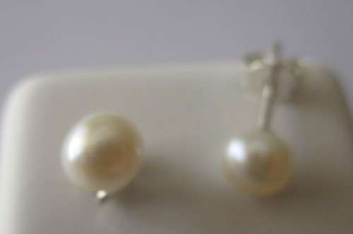 Sterling Silver and Pearl Earrings