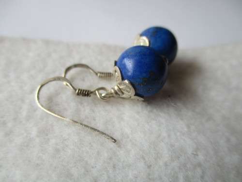 925 Sterling Silver and Lapis Lazuli Earrings