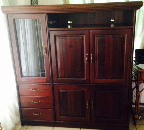 Exquisite Solid Imbuia TV Cabinet & China Display Unit