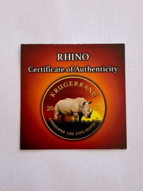 1 OZ Silver .999 Krugerrand (colour addition) Rhino Limited to 100 pieces