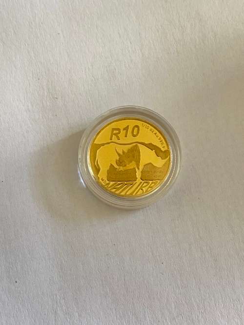 2010 1/10 oz Gold Proof Natura Series (The Black Rhino) (24k)