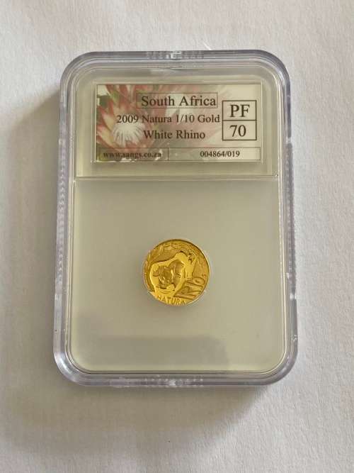 2009 1/10 oz Gold Proof Natura Series(The White Rhino)(24k)