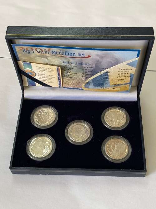 Big 5 Silver Medellion Set .999 Ag (53.25 g total silver)