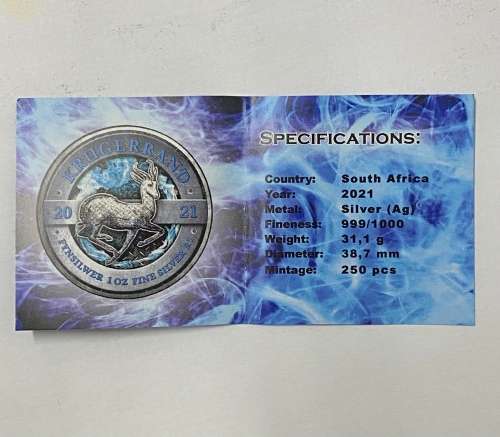 2021 .999 Silver Krugerrand (Ice Power edition) Only 250 minute!!!