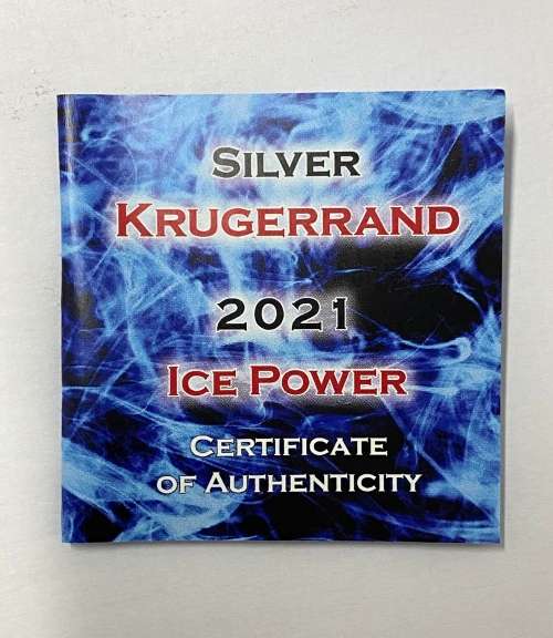 2021 .999 Silver Krugerrand (Ice Power edition) Only 250 minute!!!