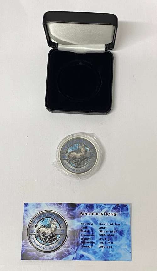 2021 .999 Silver Krugerrand (Ice Power edition) Only 250 minute!!!