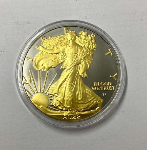 2022 .999 Silver Eagle (Black Ruthenium and 24 kt gold edition ) limited to 500 Pcs!!!