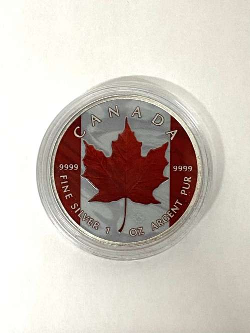 2022 .9999 1OZ Silver Maple Leaf(Flag Edition)limited to 500 pcs