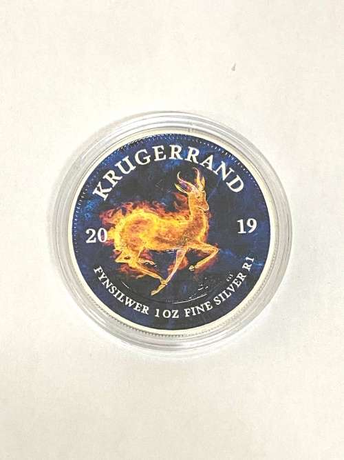 2019 1 Oz .999 Silver Krugerrand (Ice & Fire edition) limited to 500 PCS!